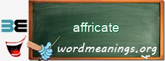 WordMeaning blackboard for affricate